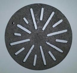 Gussrost rund 23,5 cm Durchmesser für Kaminofen und Kamin 