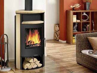 Justus Island Aqua II Sandstein Kaminofen wasserführend 