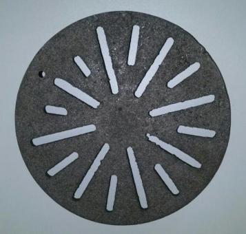 Gussrost rund 23,5 cm Durchmesser für Kaminofen und Kamin 